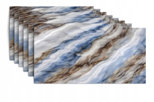 PANEL Ścienny Panele Ścienne SAMOPRZYLEPNE PCV Błękit Marmur 60x30 cm 8 szt