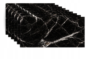 PANEL Ścienny Panele Ścienne SAMOPRZYLEPNE PCV Czarny Marmur 60x30 cm 8 szt